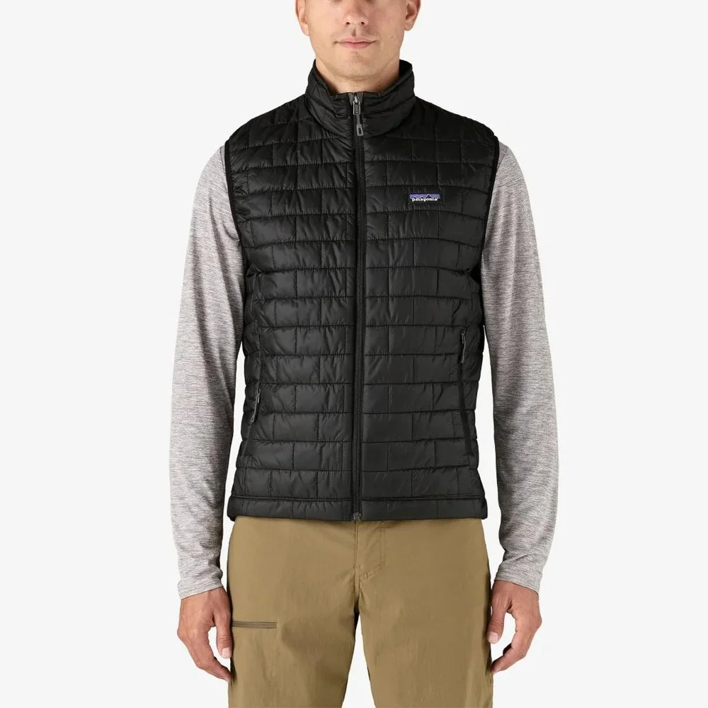 Patagonia Size S Black Nano Lightweight Insulated Quilted Full-Zip Puffer Vest - Picture 1 of 12